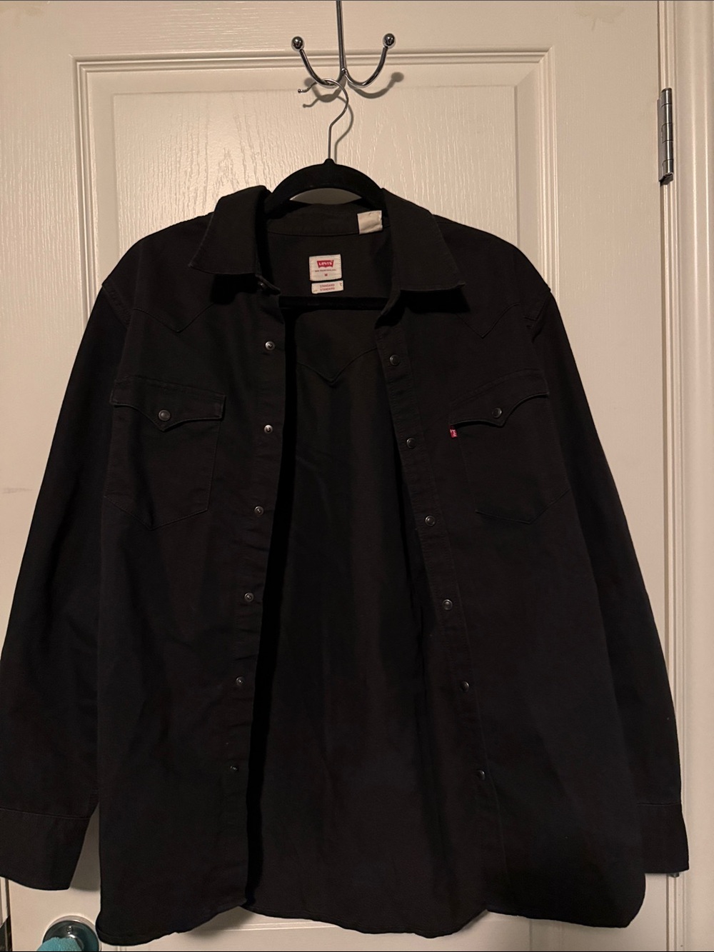 Levi's Black Western-Style Snap Shirt Jacket